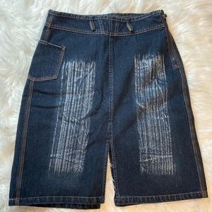 Vintage Marithe Francois Girbaud 90s Y2K Denim Skirt Sz 28